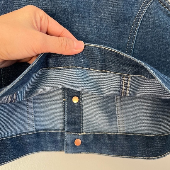 Limited Too Girls Vest 8 Blue‎ Denim Button Up Jewelled Cotton School Casual $52 - Picture 10 of 12